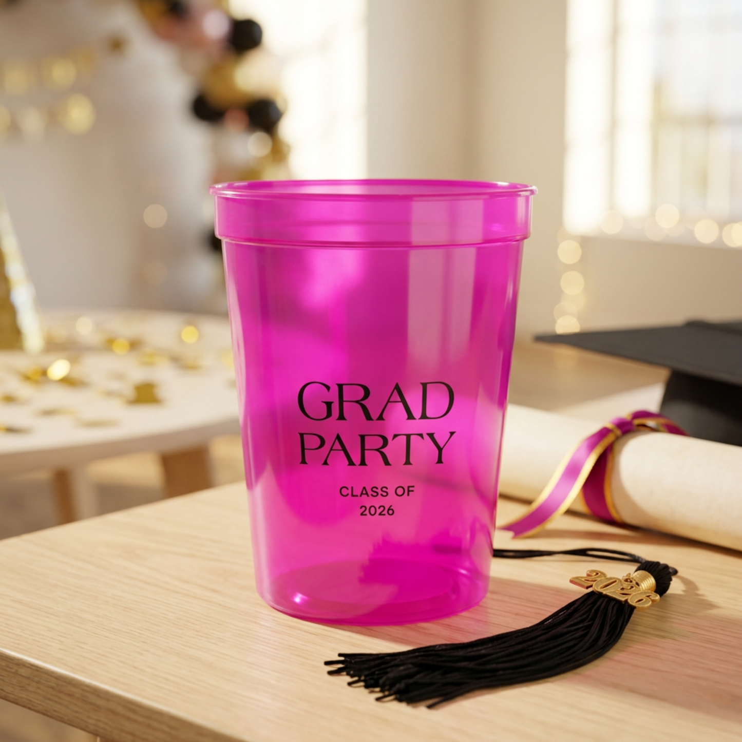 Custom Graduation Stadium Cups - Set of 50