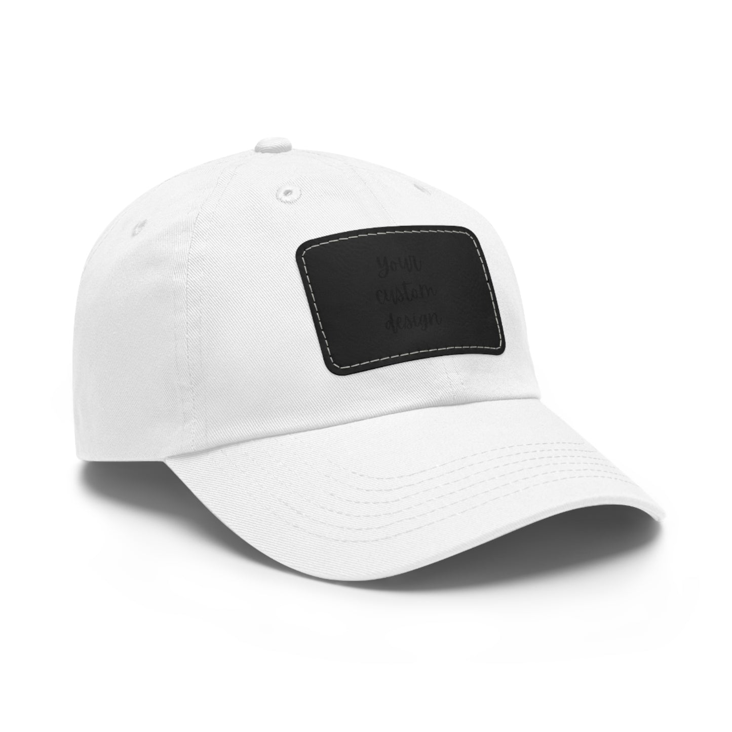 Your Custom Design on Hat with Leather Patch