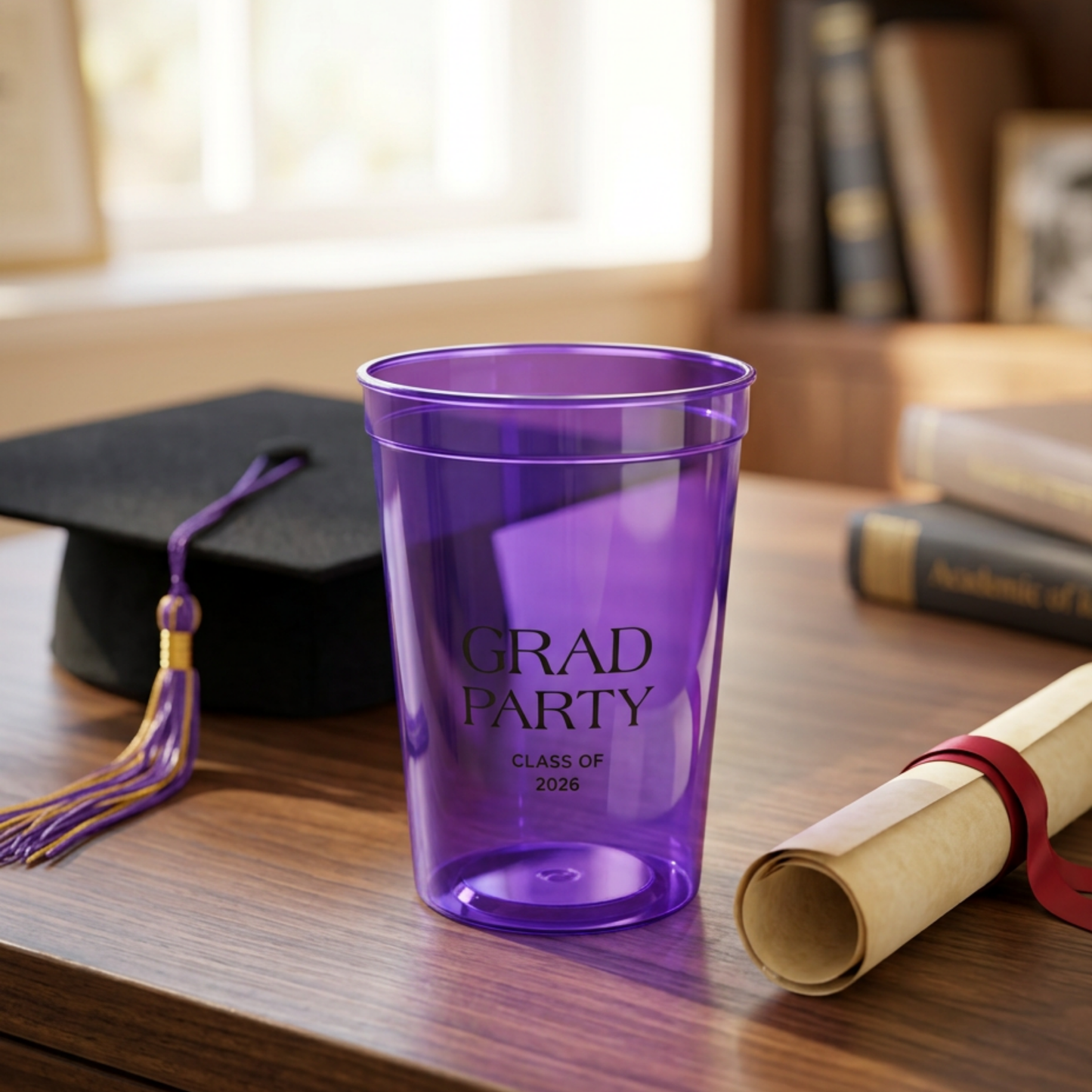 Custom Graduation Stadium Cups - Set of 50