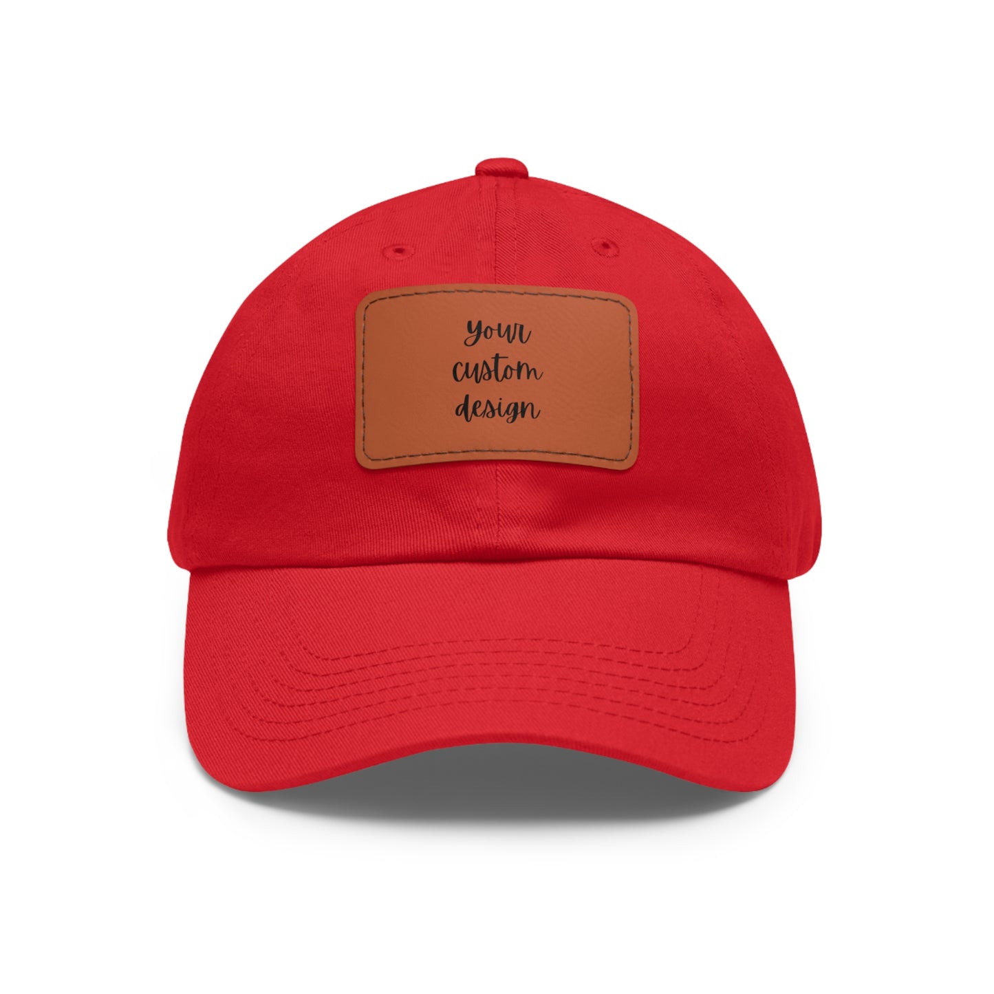 Your Custom Design on Hat with Leather Patch