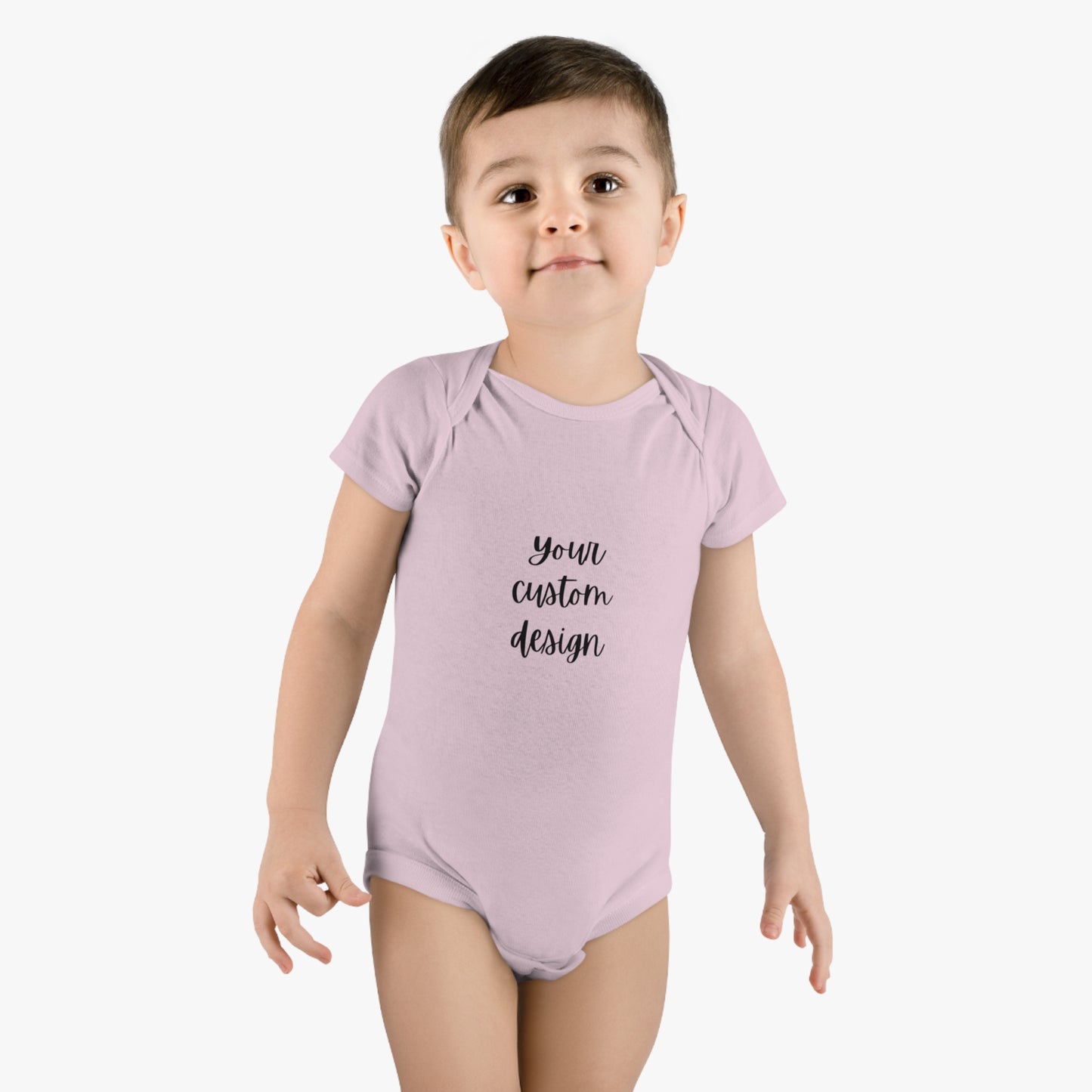 Your Custom Design on a Baby Short Sleeve Onesie