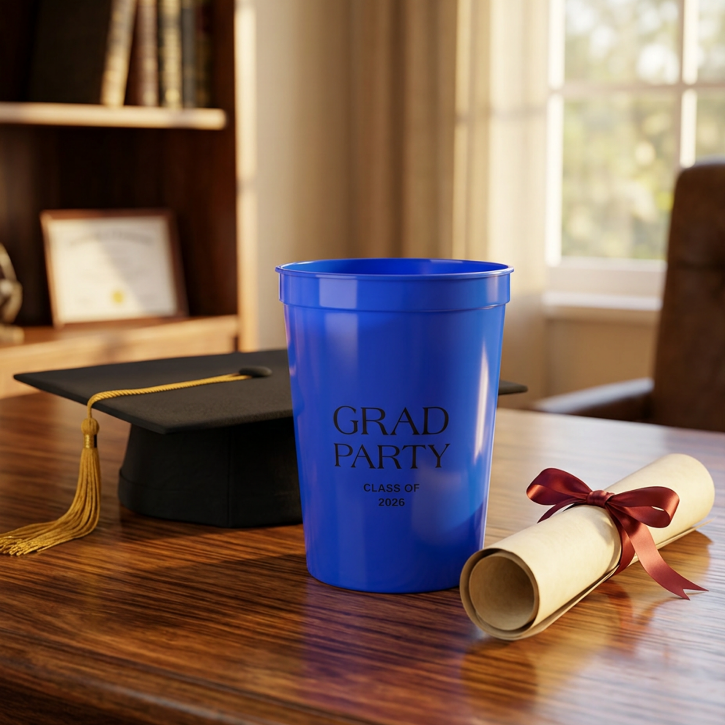 Custom Graduation Stadium Cups - Set of 50