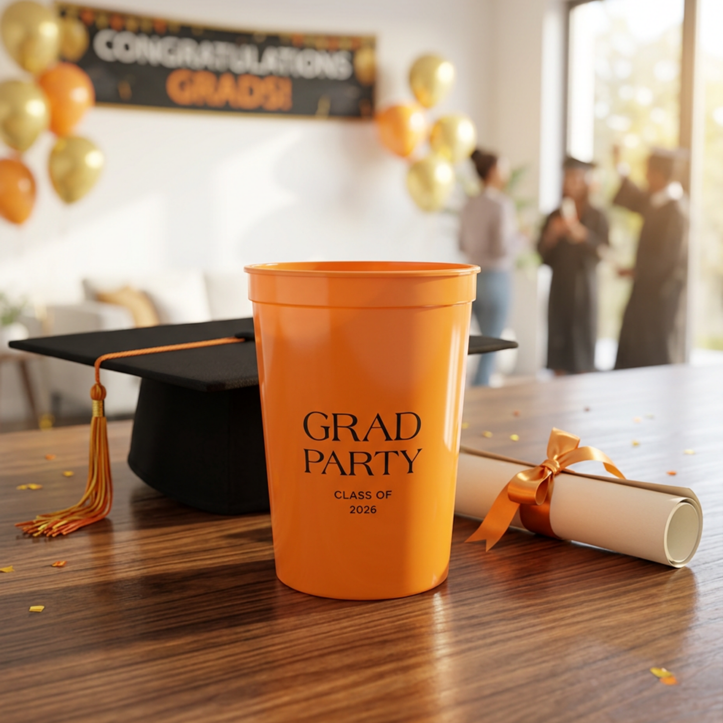 Custom Graduation Stadium Cups - Set of 50
