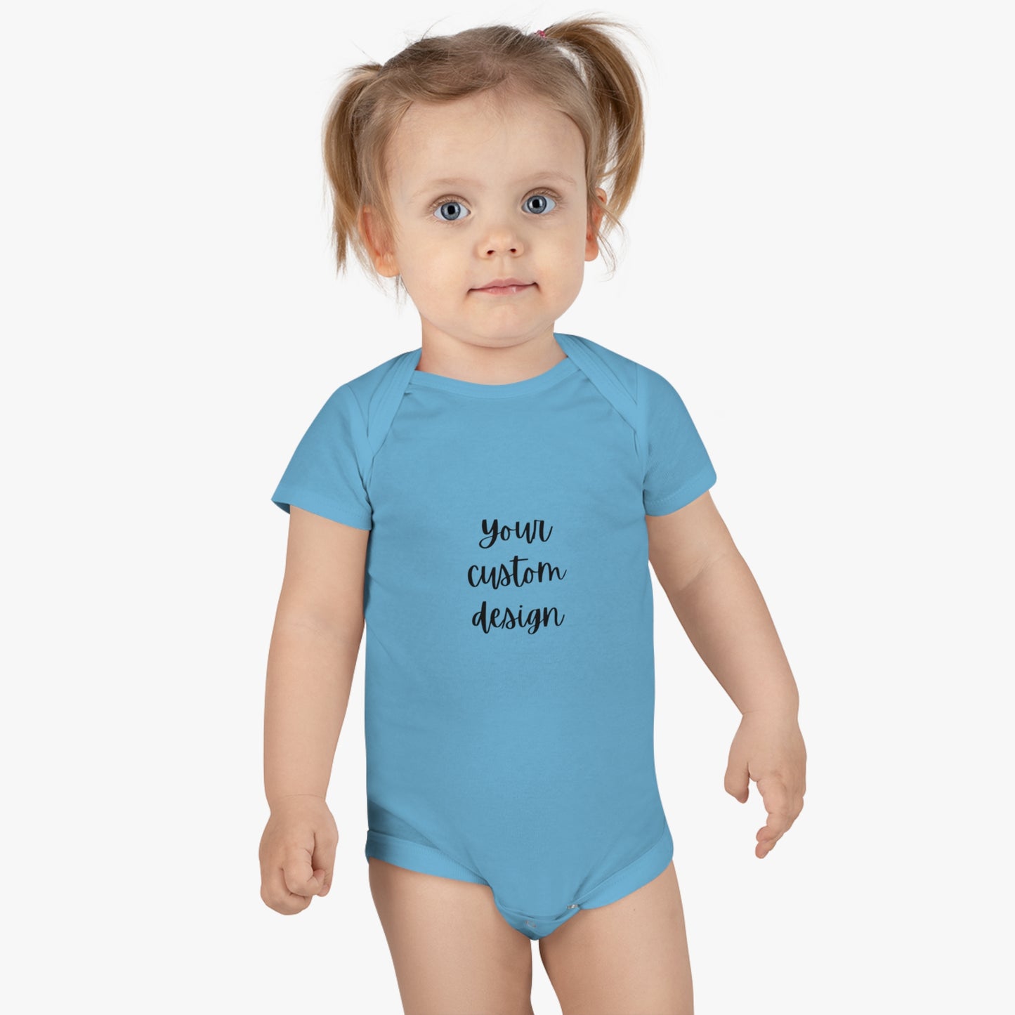 Your Custom Design on a Baby Short Sleeve Onesie