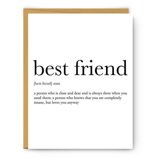 Best Friend Definition 3.45 X 2.3 in - Everyday Sticker