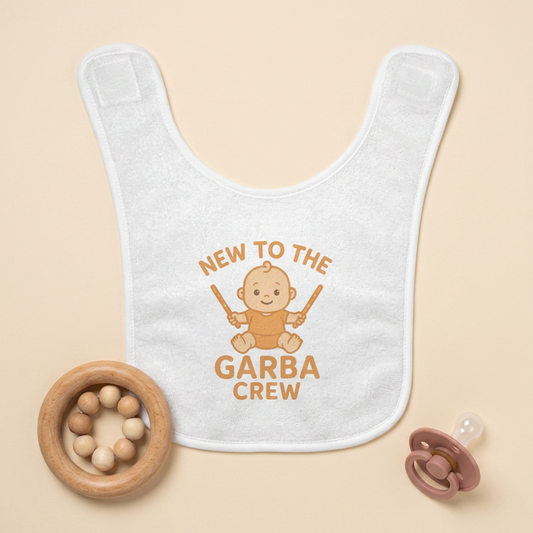 "New to the Garba Crew" Baby Bib