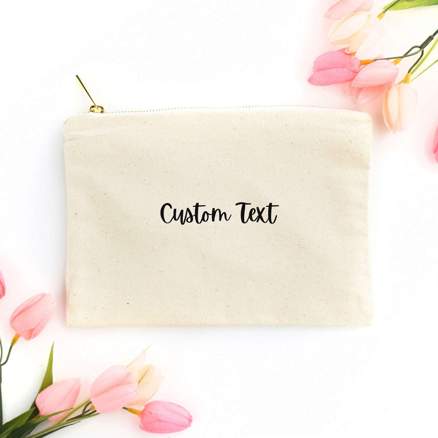 Custom Text - Makeup Bag