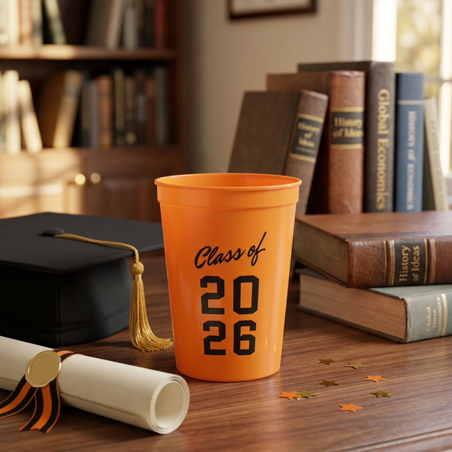 Custom Graduation Stadium Cups - Set of 50