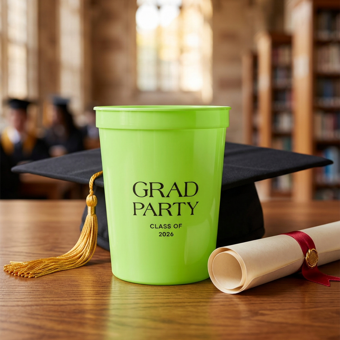 Custom Graduation Stadium Cups - Set of 50