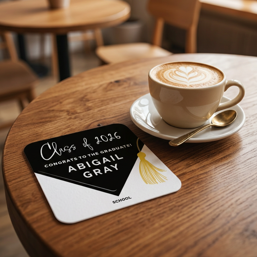 Custom Graduation Paper Coaster - Set of 20