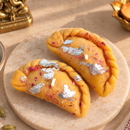 Gujiya Candle – Set of 2 | Handmade Soy Wax | Made in New York