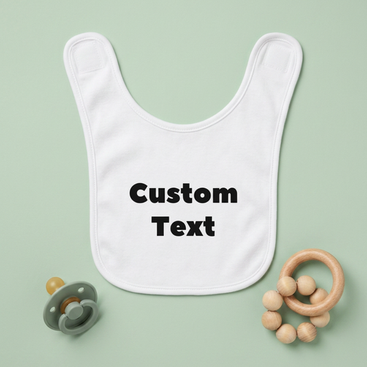 Custom Text Baby Bib