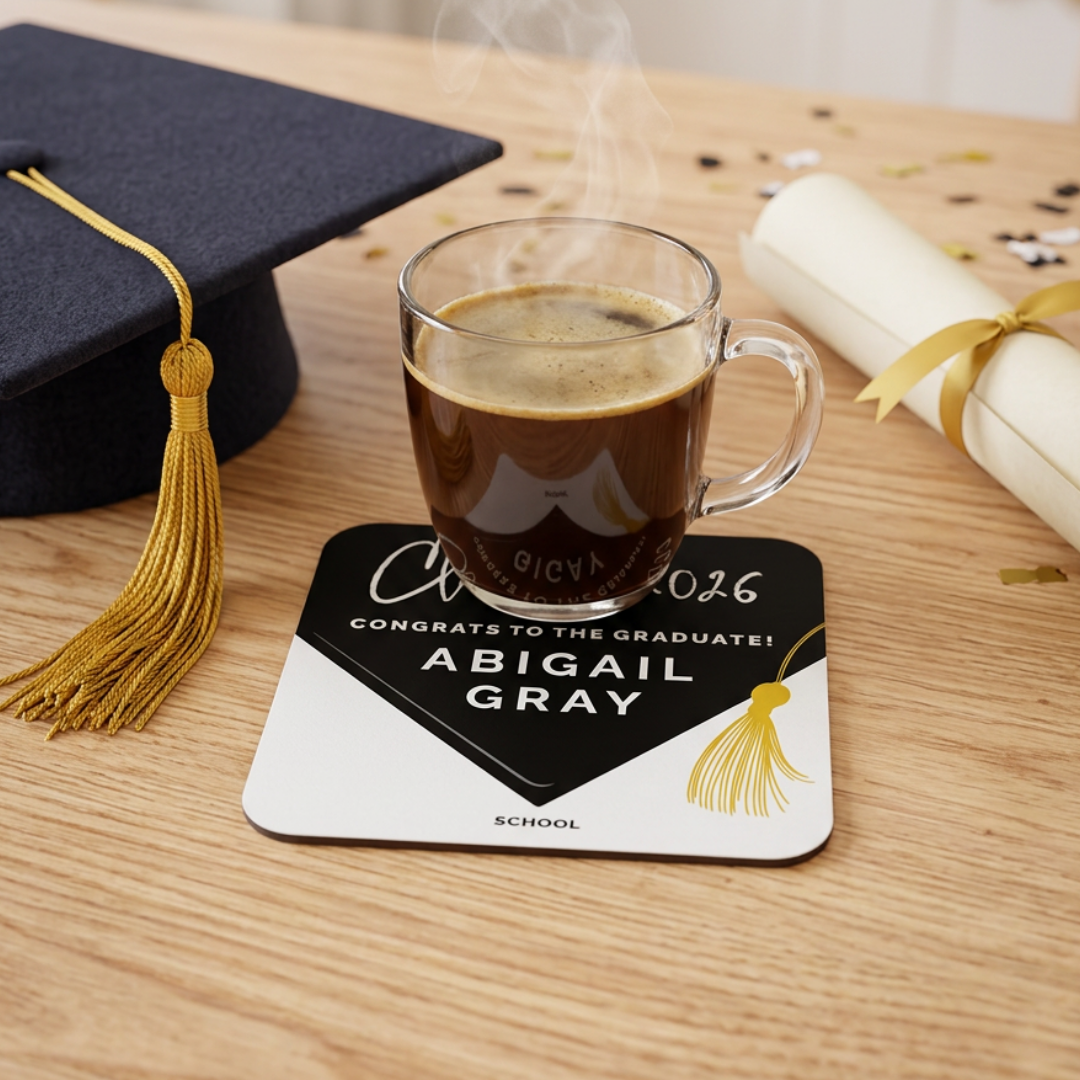Custom Graduation Paper Coaster - Set of 20
