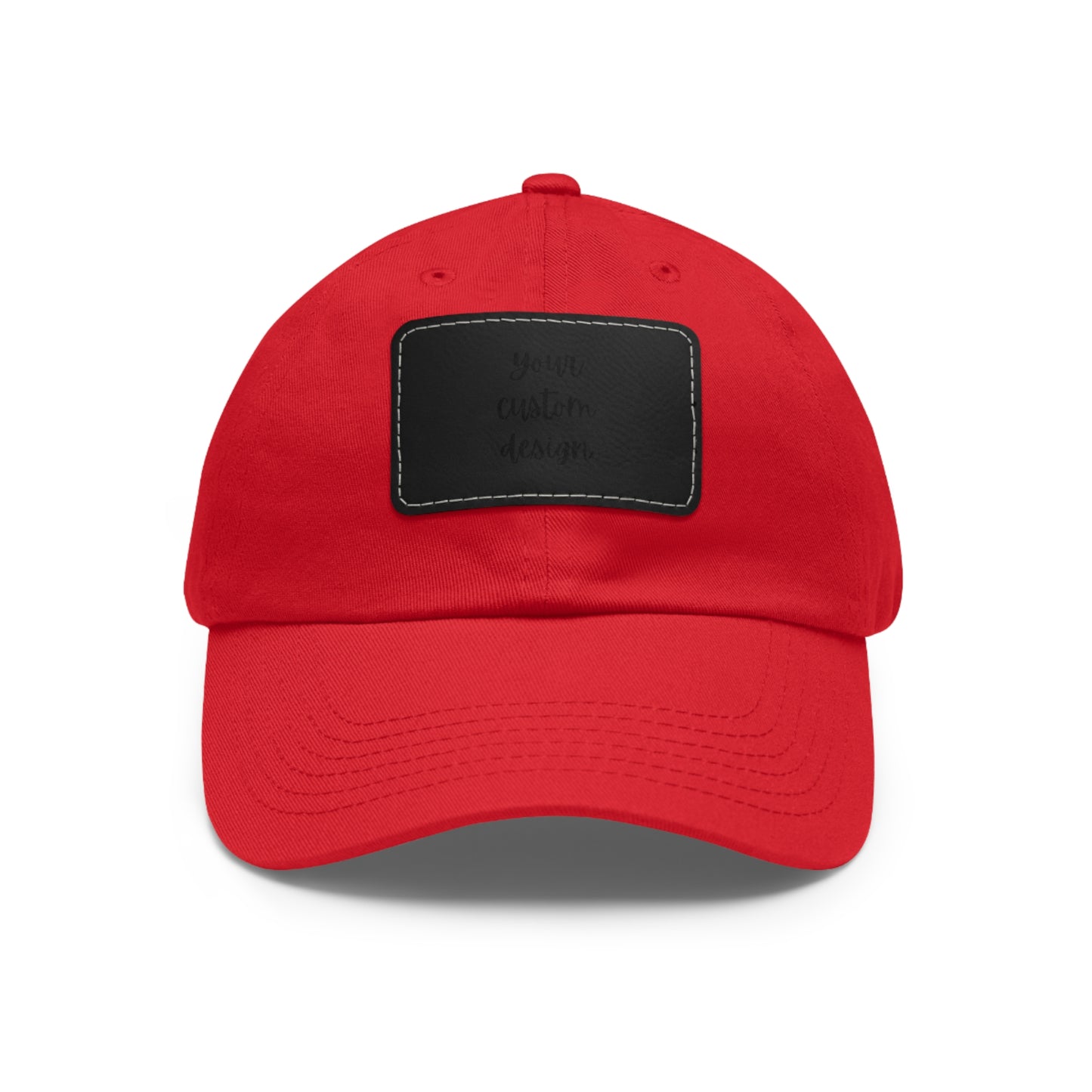 Your Custom Design on Hat with Leather Patch