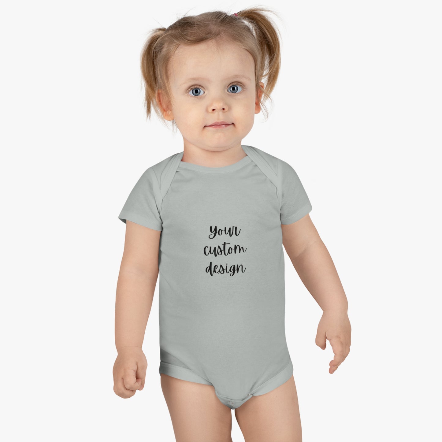 Your Custom Design on a Baby Short Sleeve Onesie