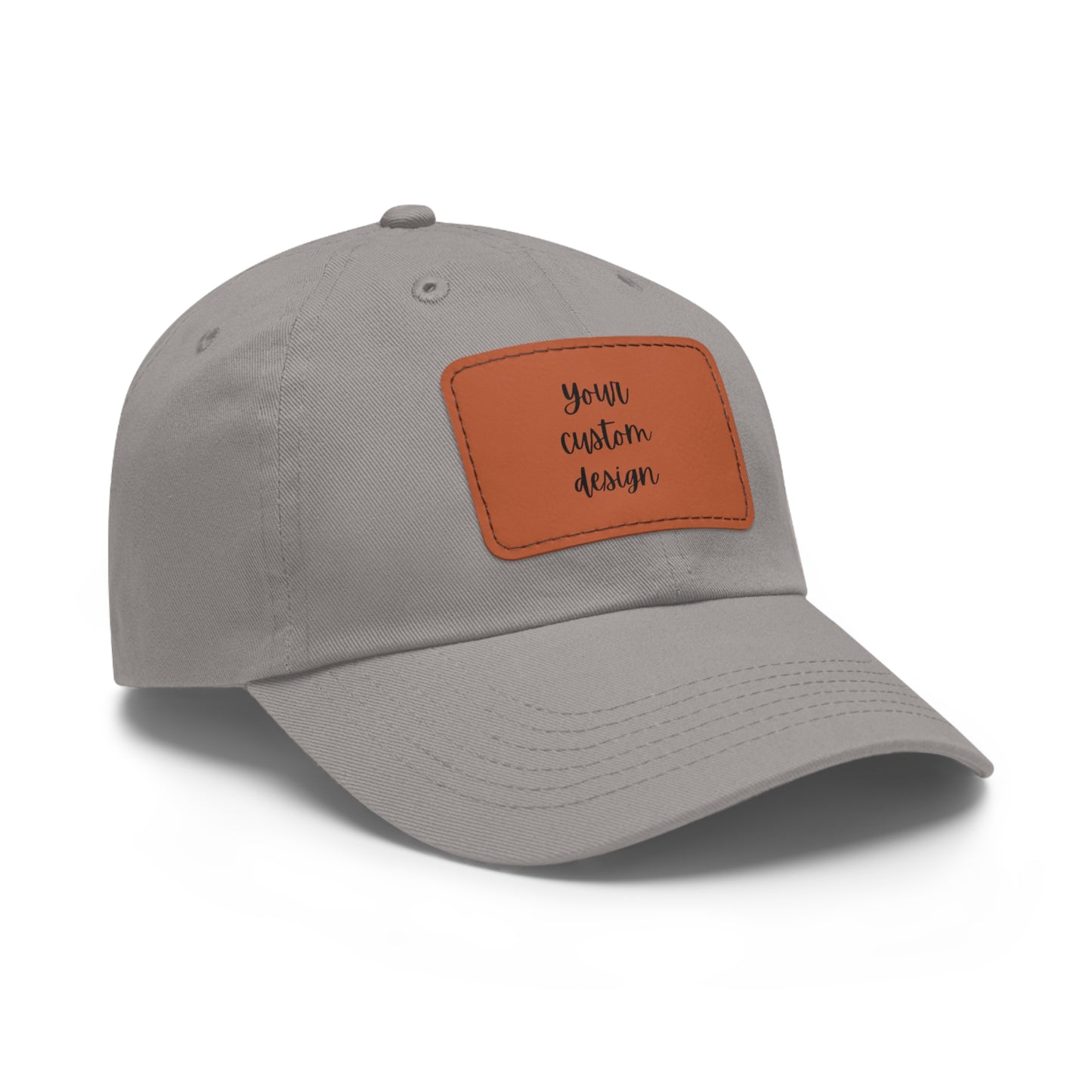 Your Custom Design on Hat with Leather Patch