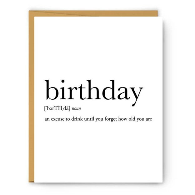 Birthday Definition - Birthday Card