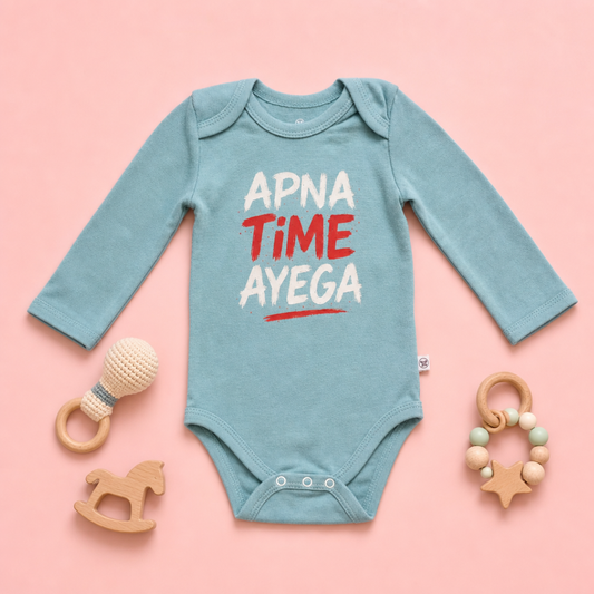 Apna Time Ayega Baby Onesie (0-3 mo)