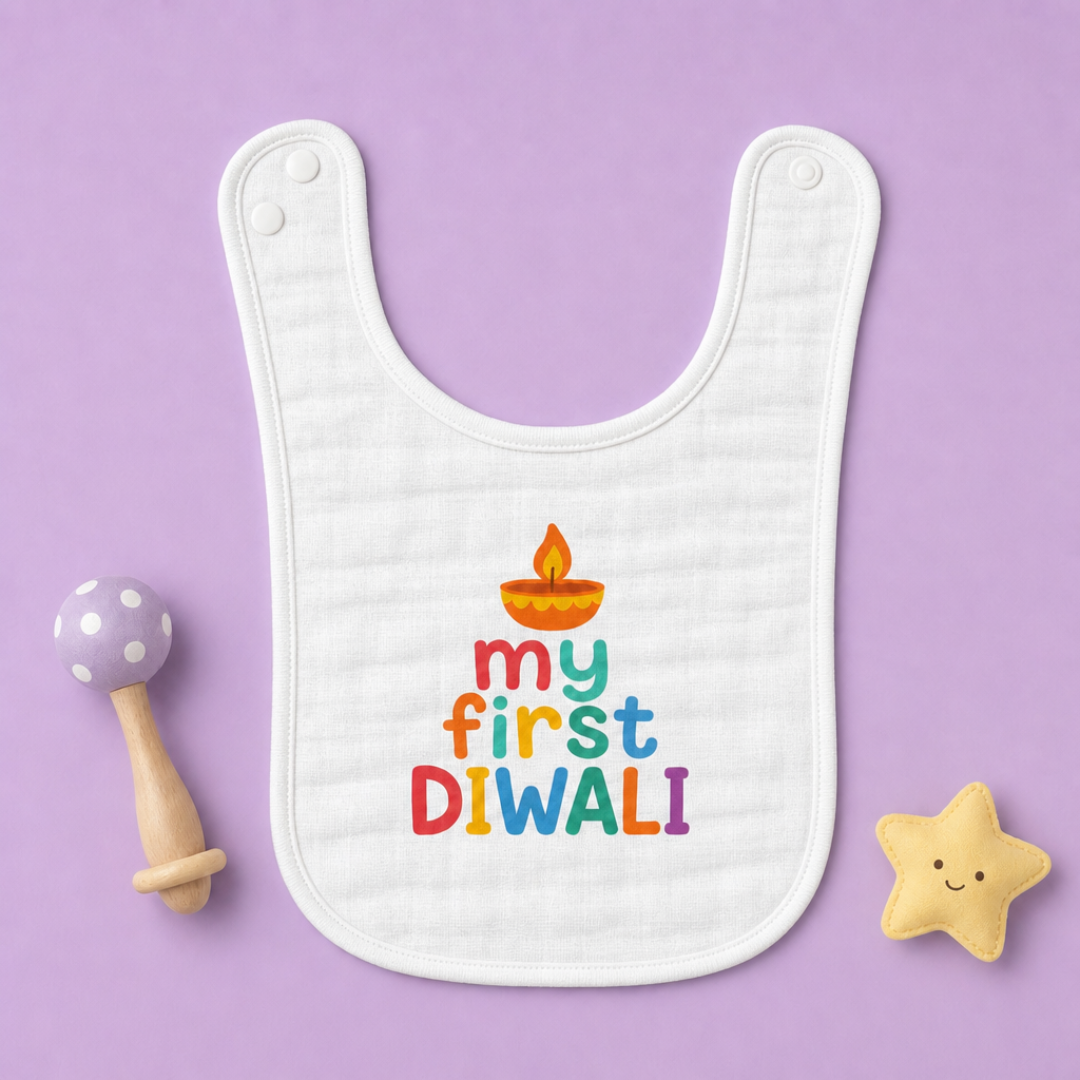 "My First Diwali" Baby Bib