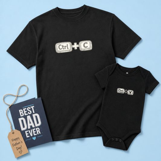 “Ctrl + C / Ctrl + V” Matching Father & Baby Duo Set