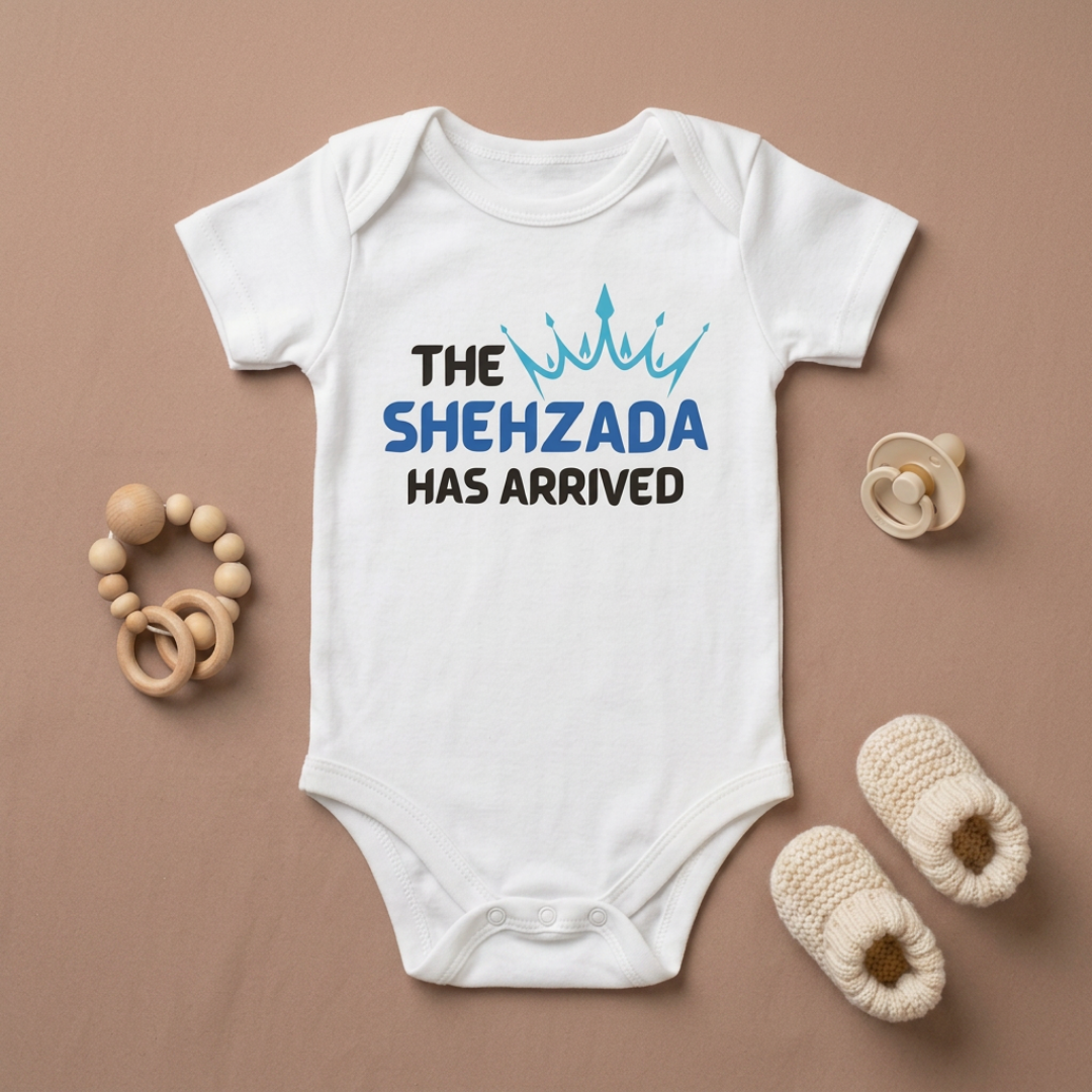 "The Shehzada Has Arrived" Baby Onesie