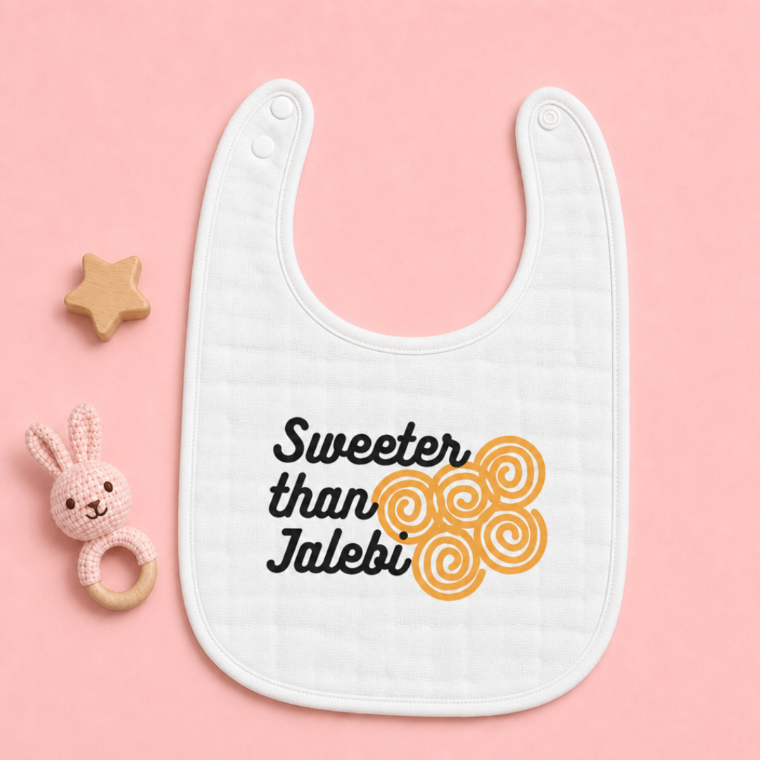 "Sweeter Than Jalebi" Baby Bib
