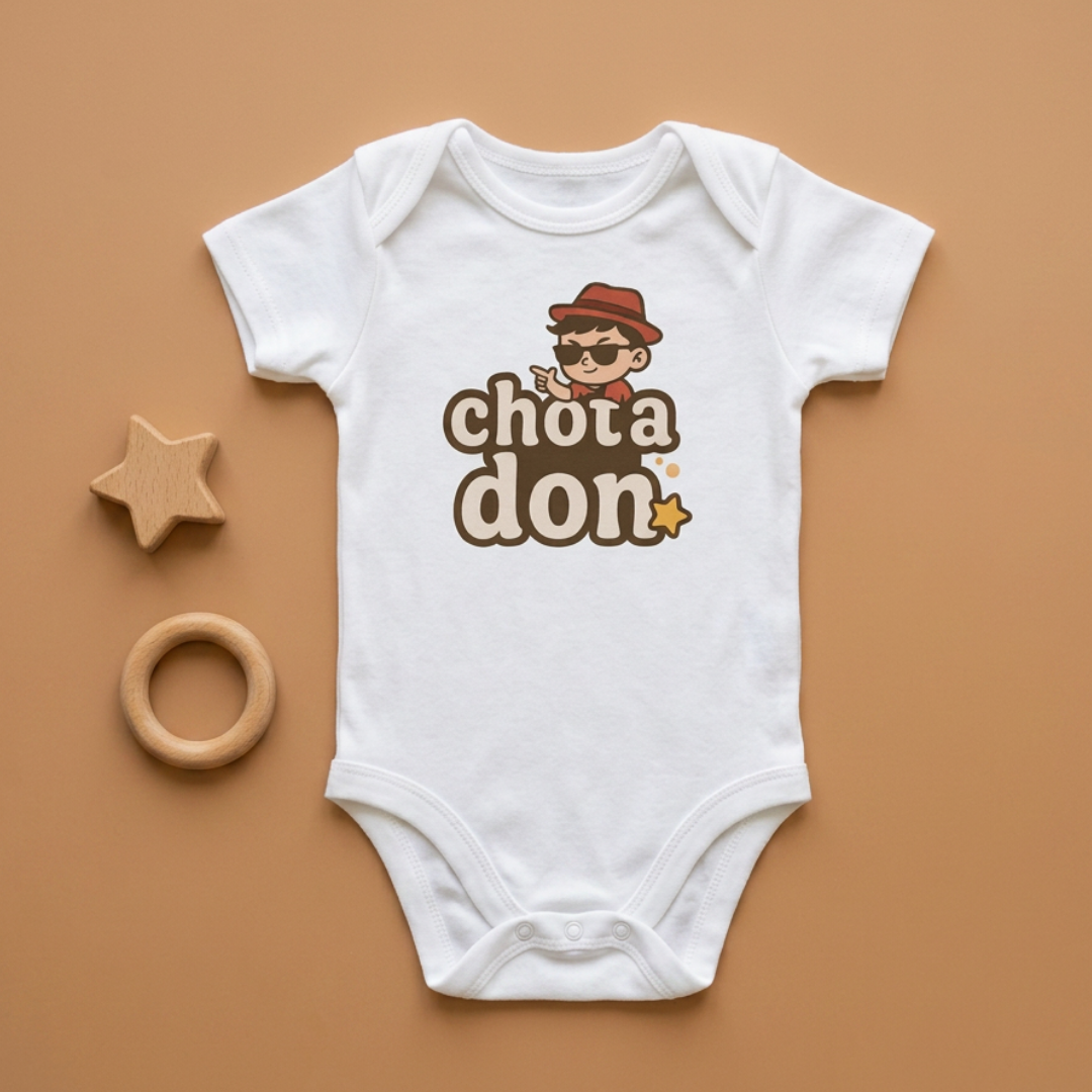 "Chotah Don" Baby Onesie - White