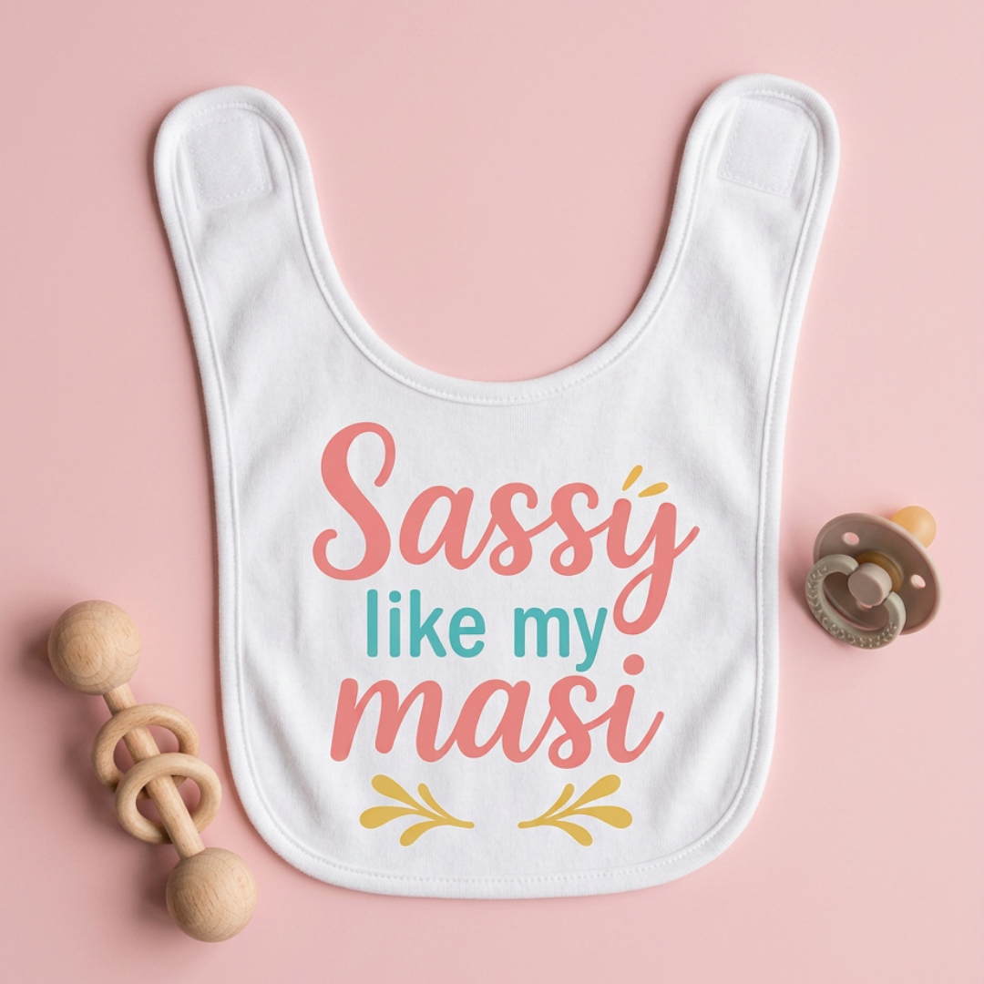 "Sassy Like My Masi" Baby Bib