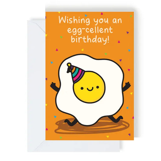 Egg-Cellent Birthday Greeting Card