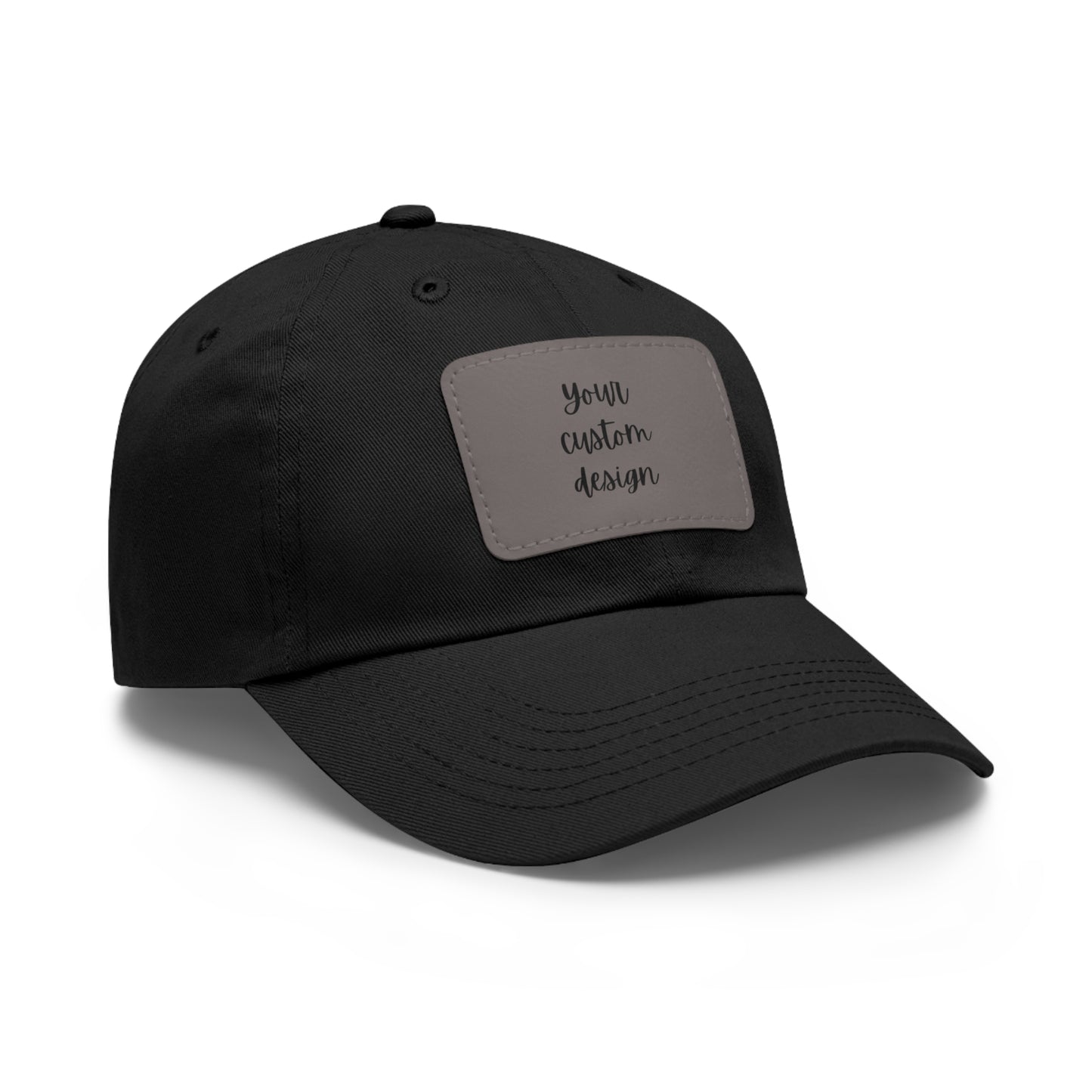 Your Custom Design on Hat with Leather Patch