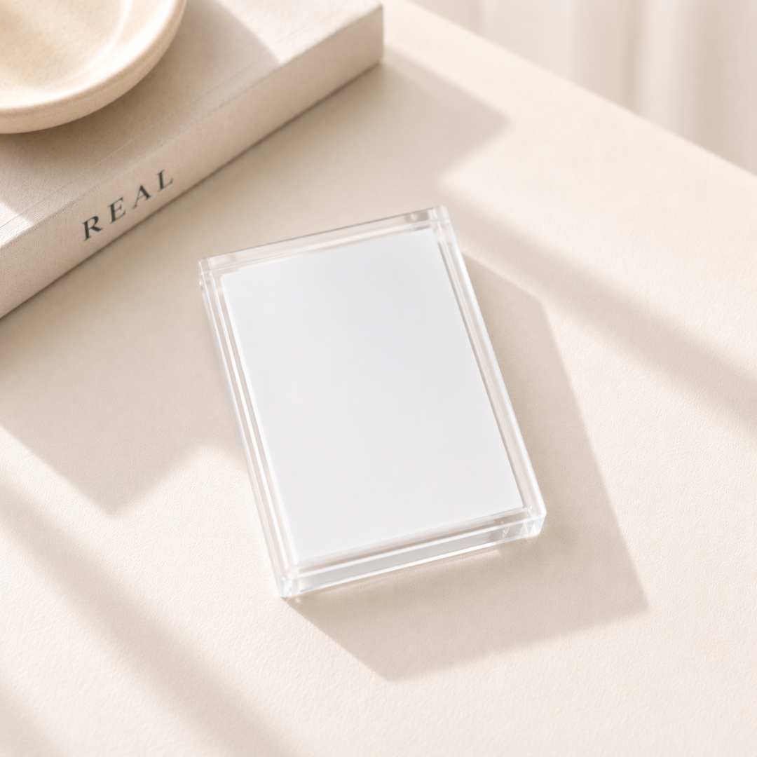 CUSTOM INSTAX PRINT Inside Clear Acrylic Frame Stand White