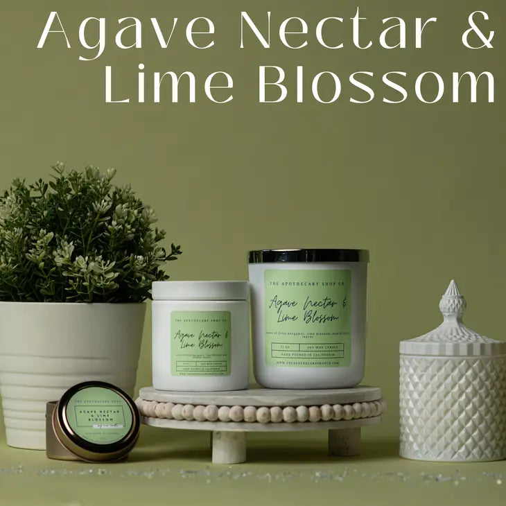 Agave Nectar and Lime Blossom Soy Wax Candle