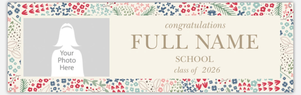 Custom Graduation Vinyl Banner
