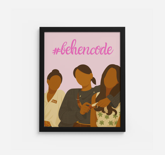 Call Me Bae #BehenCode” 16x20 Framed Print