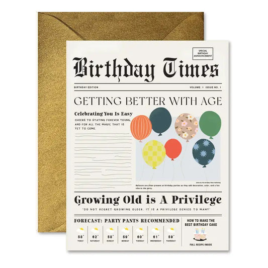 Birthday Times Greeting Card