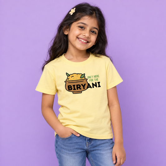 “Only Here for the Biryani” Youth Shirt