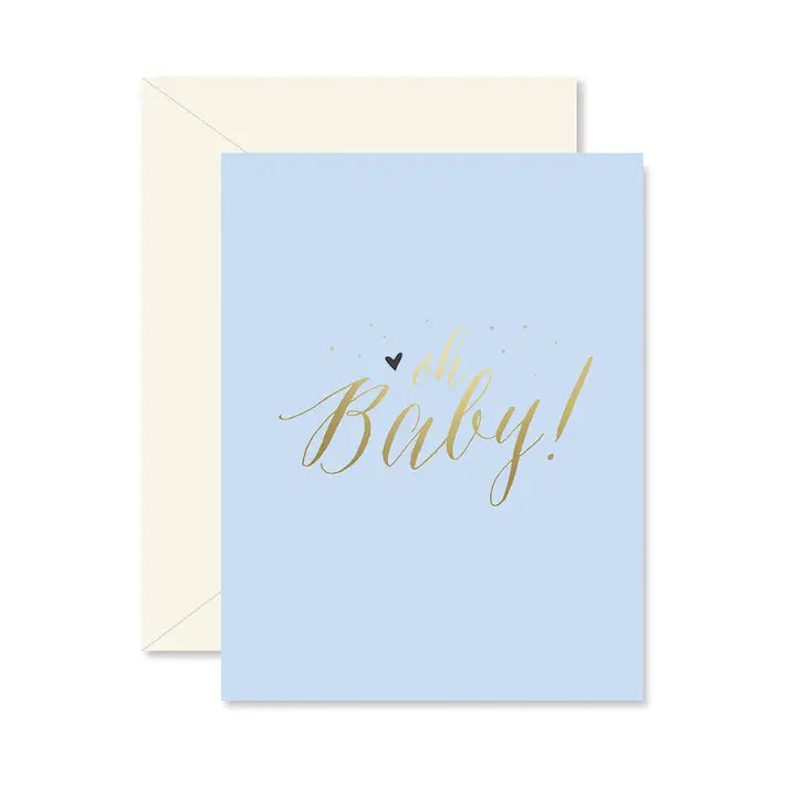 Blue Oh Baby! Greeting Card