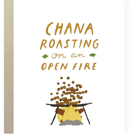 Chana Roasting On An Open Fire Greeting Card