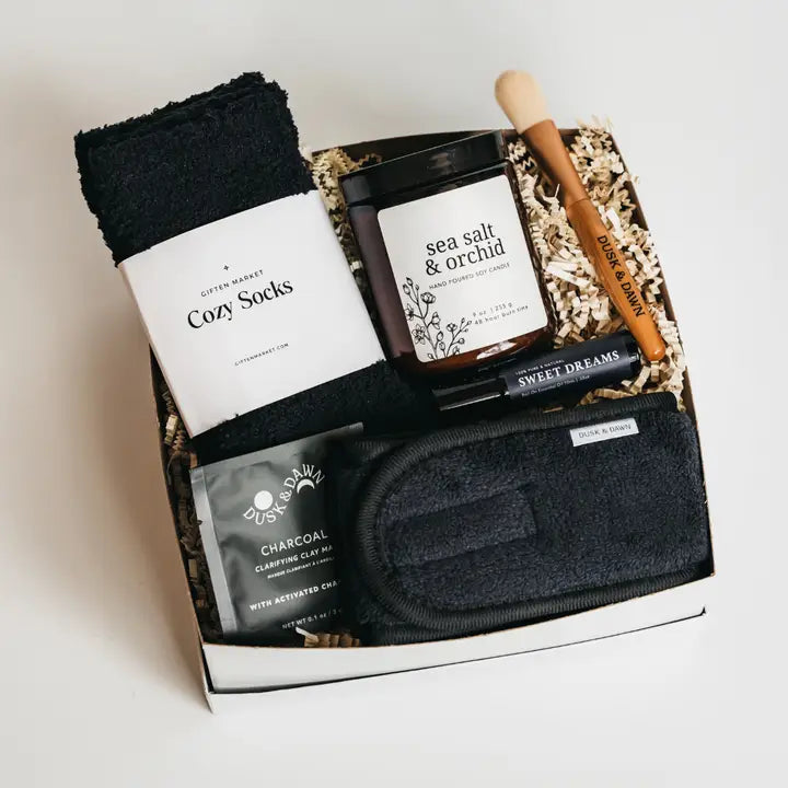 Calm & Cozy Gift Basket - Charcoal