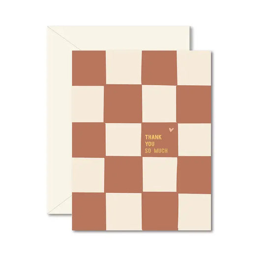 Checkerboard Thank You Greeting Card