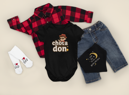 "Chotah Don" Baby Onesie - Black