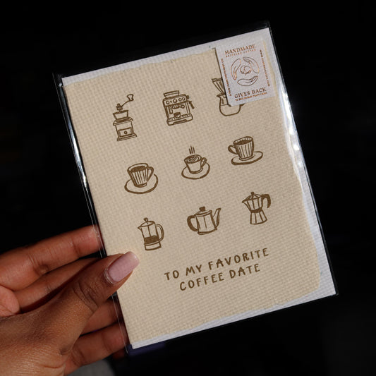 Coffee Date Love Friendship | Eco-Friendly Greeting Card