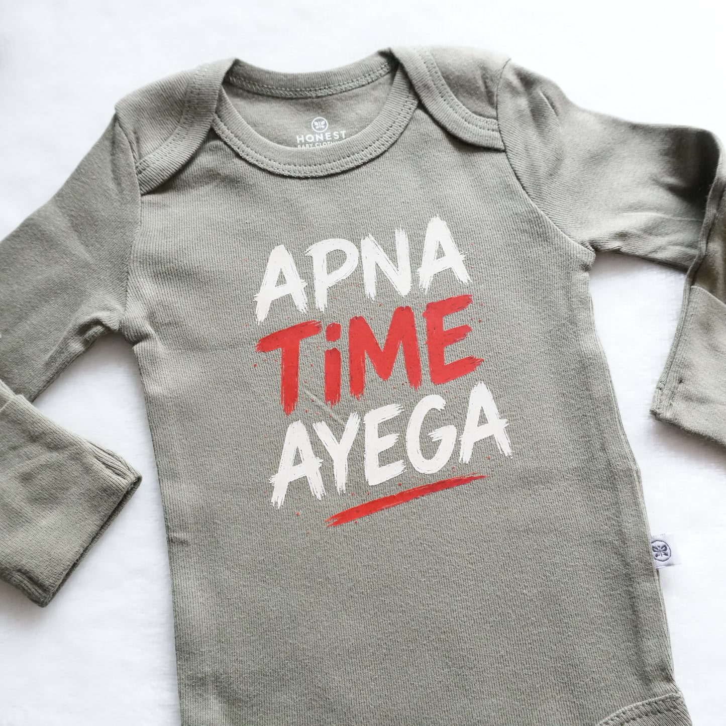 Apna Time Ayega Baby Onesie (0-3 mo)