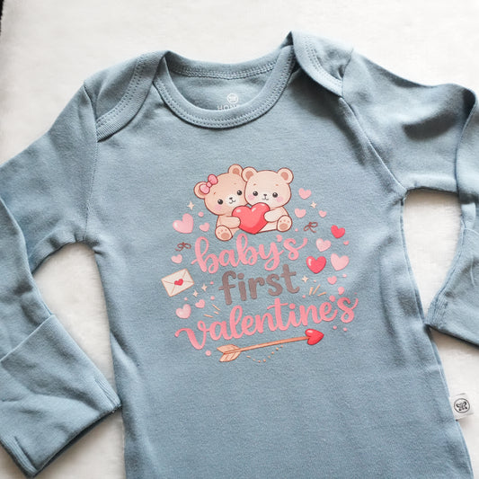Baby's First Valentine's Baby Onesie (0-3 mo)