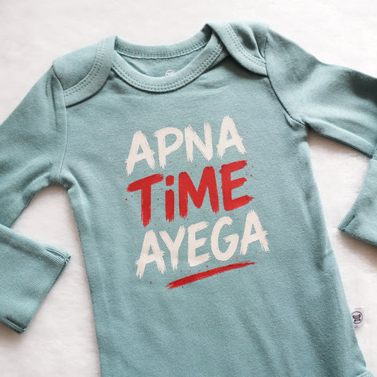 Apna Time Ayega Baby Onesie (0-3 mo)