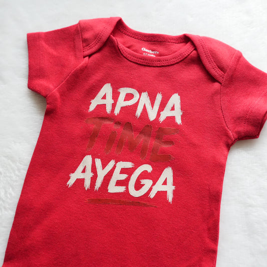 Apna Time Ayega Baby Onesie (0-3 mo)