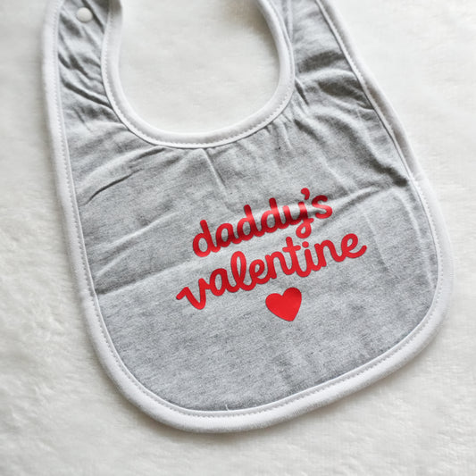 Daddy's Valentine Baby Bib