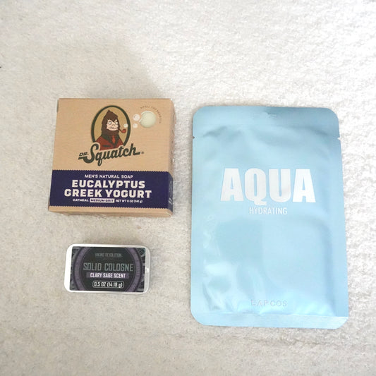 Cool Calm Collected Men's Bundle – Eucalyptus Soap + Aqua Mask + Clary Sage Cologne