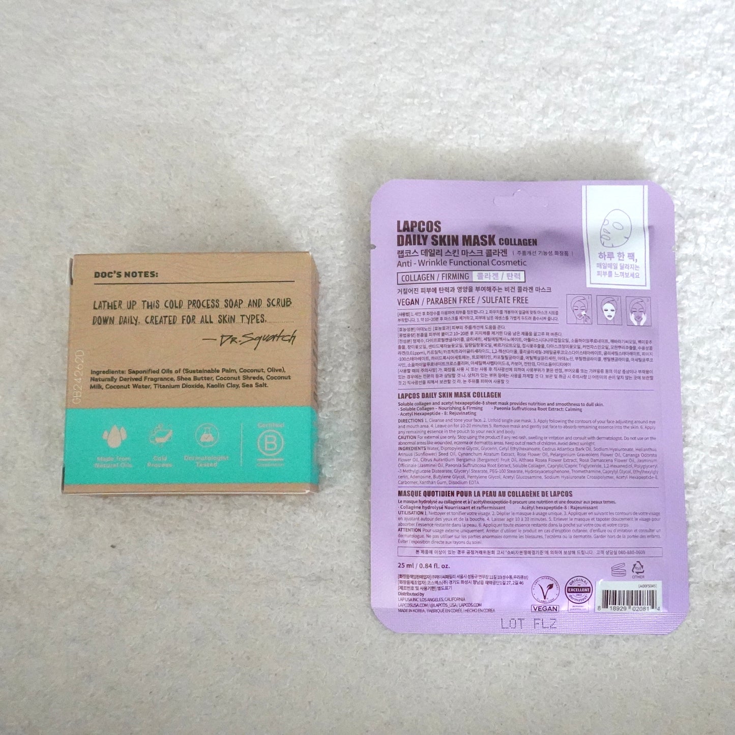 Men’s Tropical Self-Care Kit – Dr. Squatch Soap + Lapcos Collagen Mask