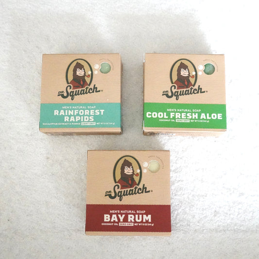 Dr. Squatch Men's Soap Bundle – Natural Self-Care Set (3 Bars)